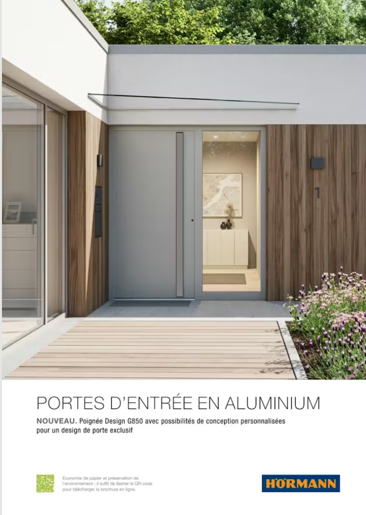 Page de garde du catalogue portes d'entrées en aluminium