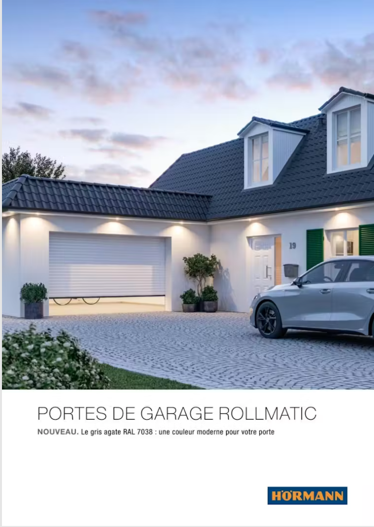 Page de garde du catalogue portes de garage rollmatic