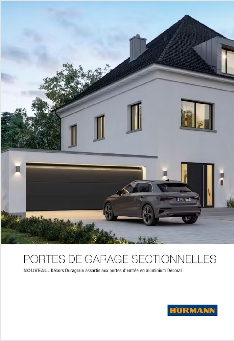 Page de garde du catalogue portes de garage sectionnelles