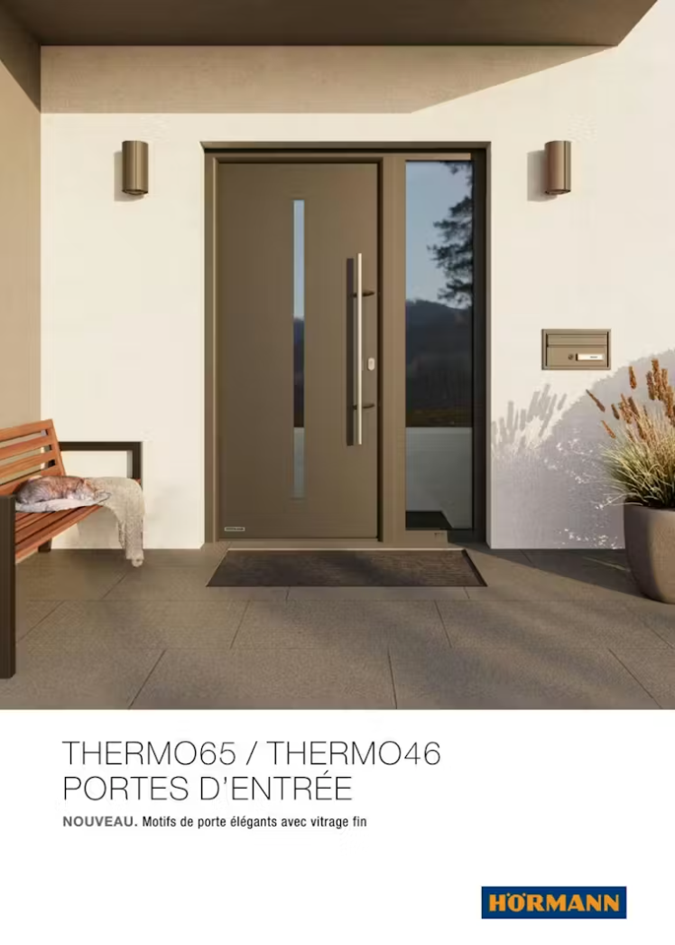 Page de garde du catalogue portes d'entrées thermo65 / thermo 46