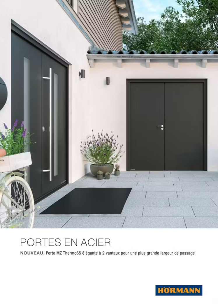Page de garde du catalogue portes en acier