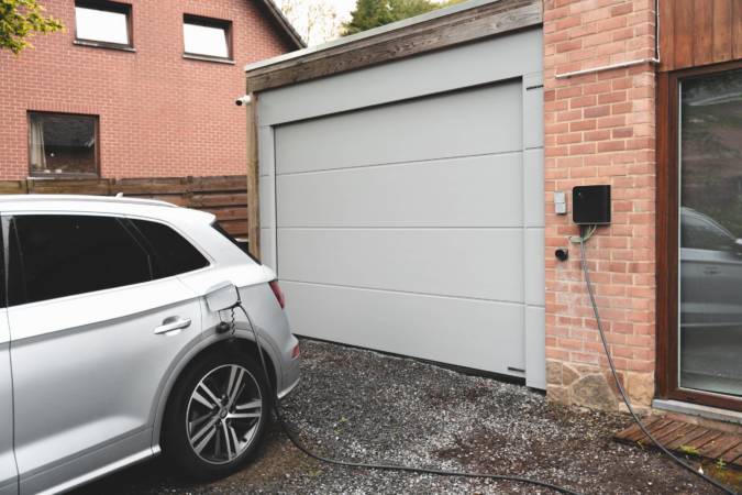 Photo d'une porte de garage sectionnelle
